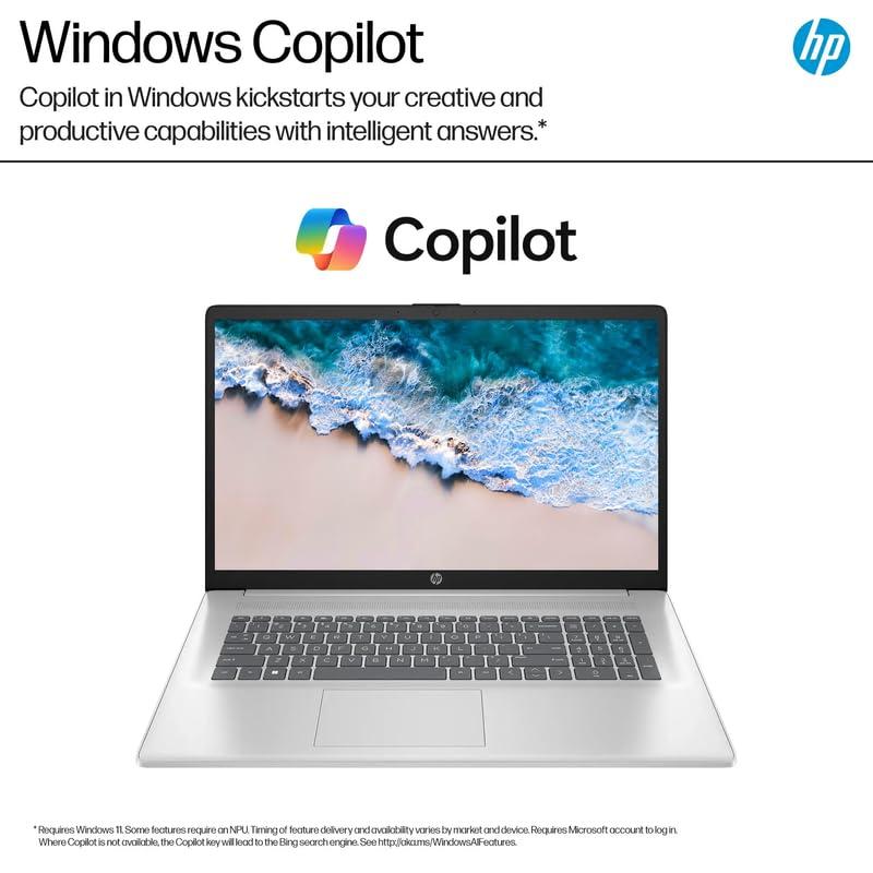 HP HP Business Laptop Computer, 17.3" FHD IPS LED Laptop 40GB RAM 2TB SSD, AMD Ryzen 5 7430U, Windows 11 Pro Laptop with Microsoft Office Lifetime License, Numeric Keypad, SageNova Earphones, Silver