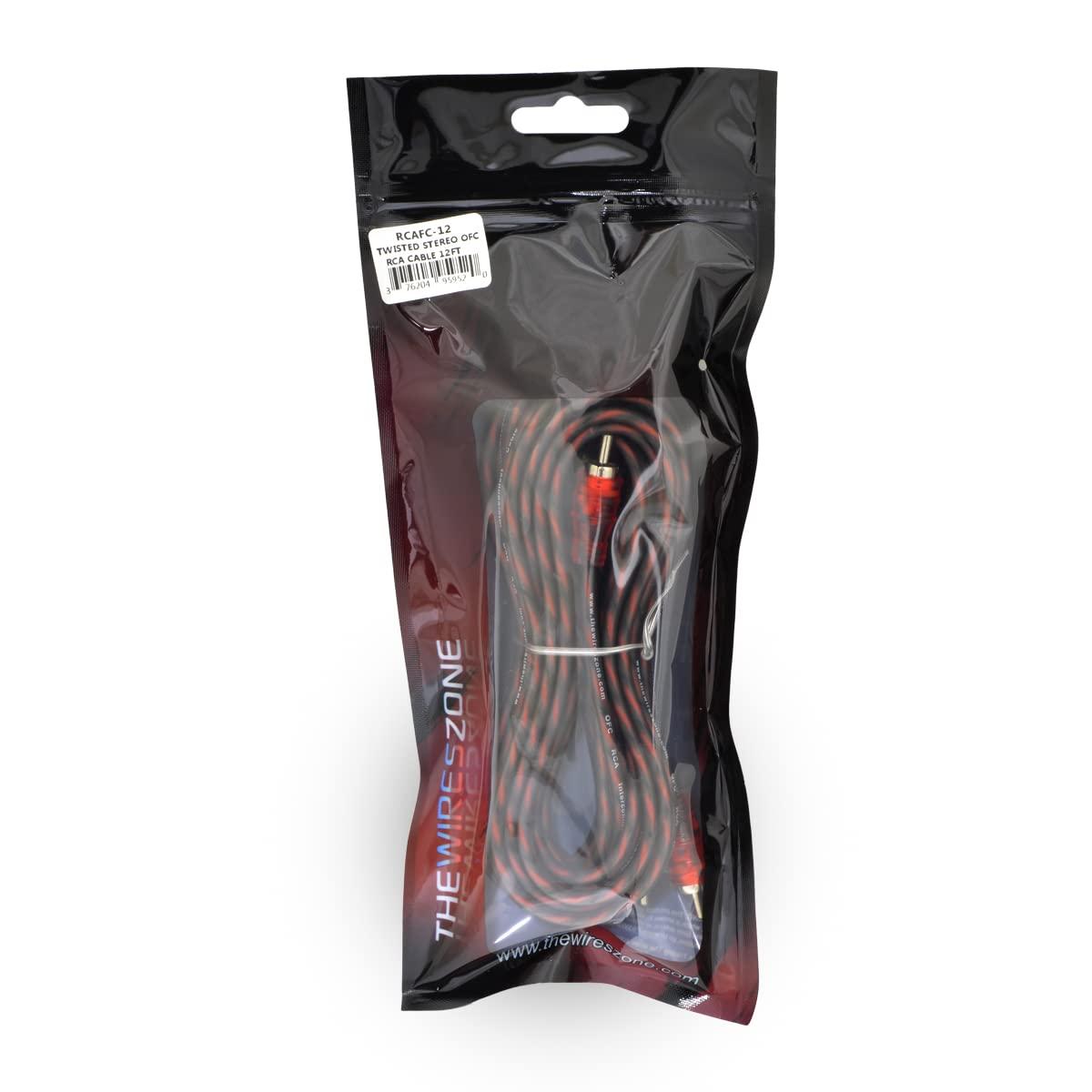 The Wires Zone The Wires Zone 12ft 2-Channels Male-to-Male Twisted Pair OFC RCA Interconnect Cable