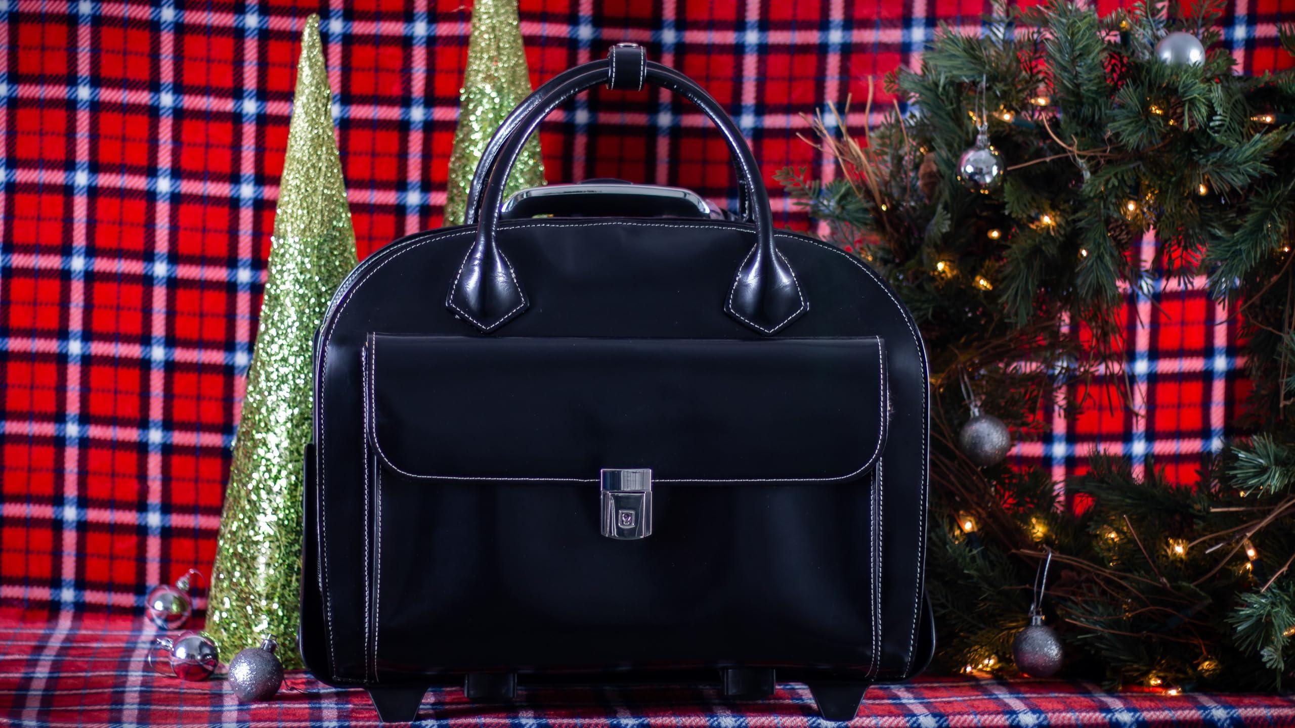 McKleinUSA McKlein Limited Edition Laptop Briefcase, Black Leather (96145A)