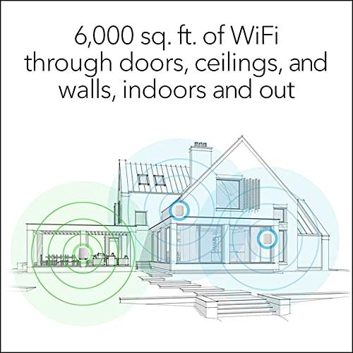 NETGEAR NETGEAR Orbi Whole Home Tri-Band Mesh WiFi 6 System (RBK653) Router with 2 Satellite Extenders, Coverage Up to 6,000 Square Feet, 40 Devices, AX3000 (Up to 3Gbps)