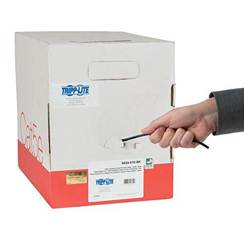 Tripp Lite TRIPP LITE Cat5/5e Bulk Solid-Core Cable, Plenum-Rated PVC (CMP), 350 MHz, Black, 1000' (N024-01K-BK)