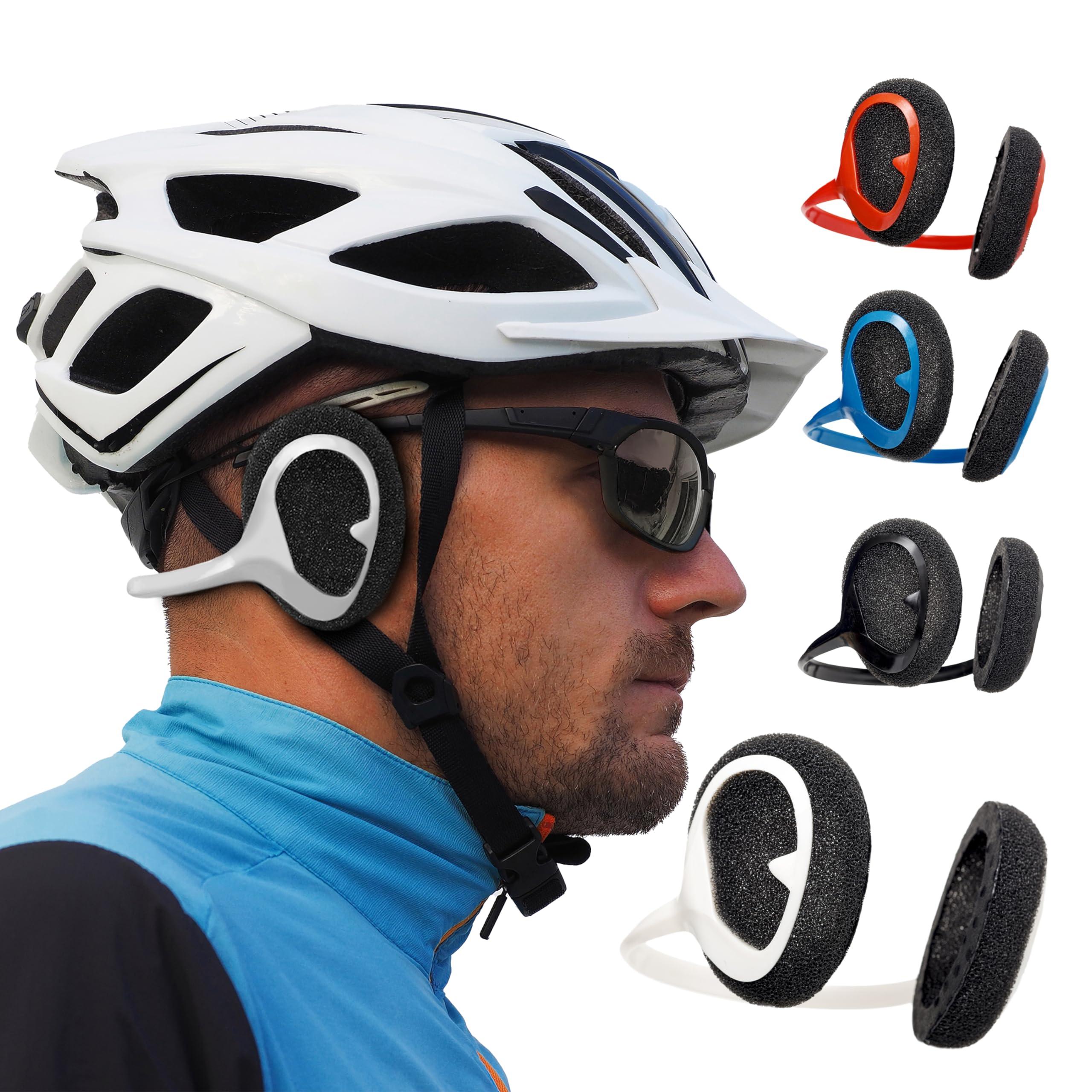 Windfree Cyclist Wind Deflector Ear Muffs for Noise Reduction Earmuffs, Cycling Ear Wind Deflectors for Ear Wind Protection, Sensory Headphones for Hearing Aids Users Tinnitus Over-Ear Headphone (White)
