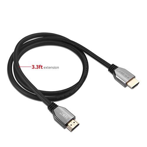 SIIG SIIG 8K Ultra High Speed HDMI Cable - 3.3ft, HDMI 2.1 Cable - 8K,48Gbps,Dynamic HDR,4K/120Hz,eARC, HDCP 2.3 DSC, for PS5, Xbox Series X, RTX 3XXX, RX 6XXX, Apple TV, and More (CB-H21411-S1)