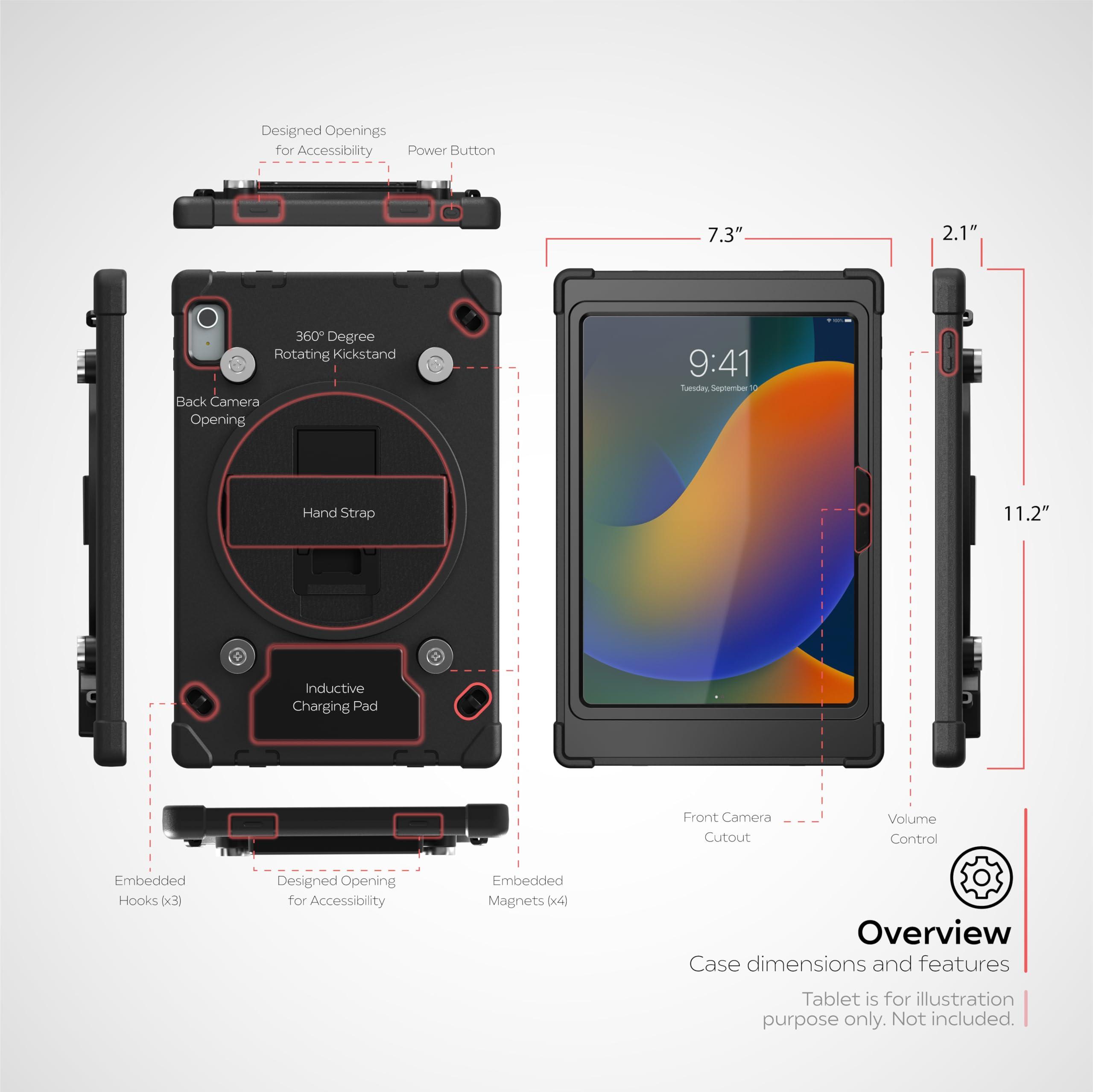 CTA Digital CTA Digital Wireless Security Kiosk VESA Quick Release Security Kiosk with Wireless Inductive Charging Case for iPad 10th Generation 10.9-inch & More 10.9-inch Tablets - Black (PAD-ICCTKS109)