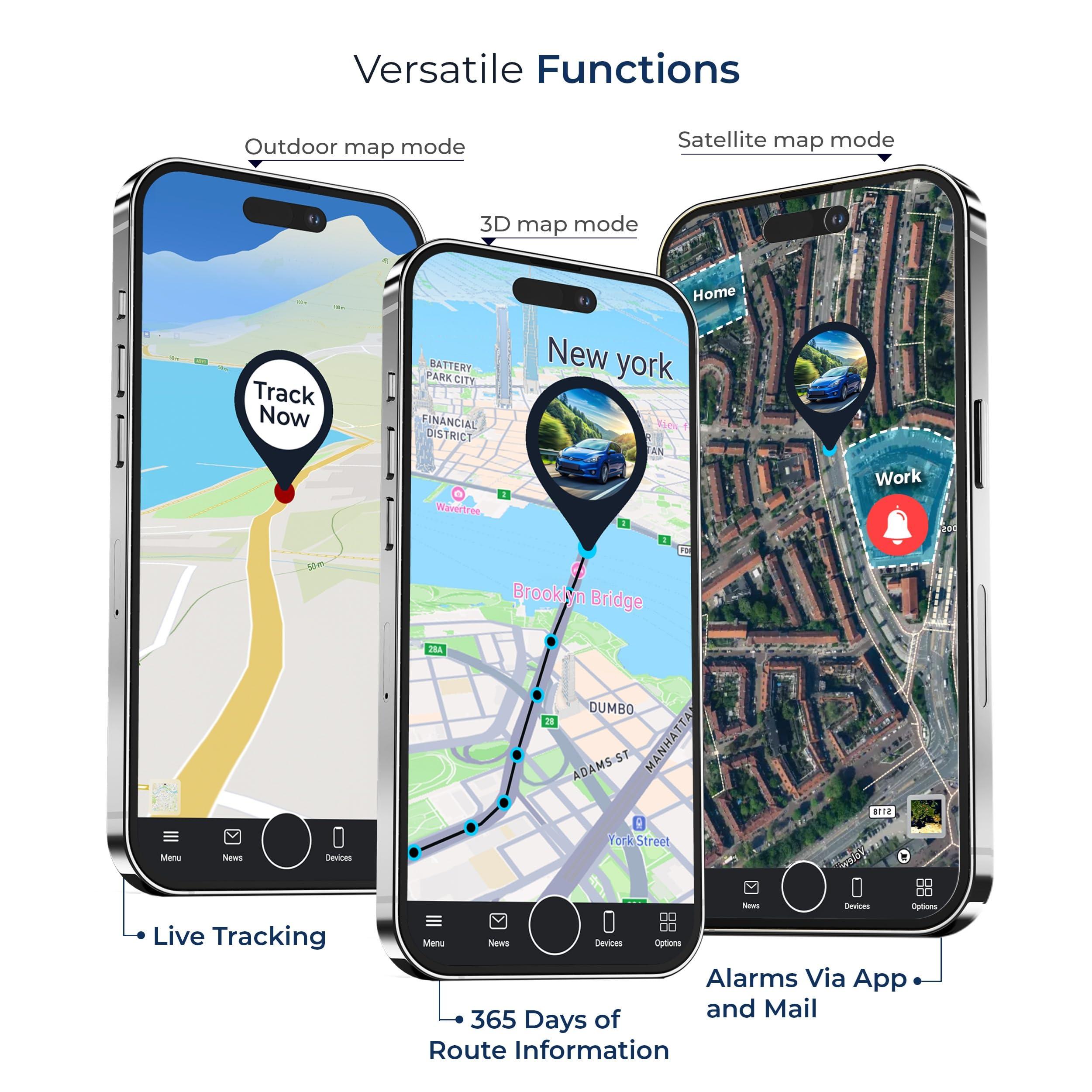 Salind GPS SALIND GPS Magnetic, up to 180 Days Battery - Car GPS Tracker for Vehicles, Motorcycles & Trucks, Car Tracker Device with Strong Built-in Magnet, Robust & Splash Proof - Real Time Car Tracking Device