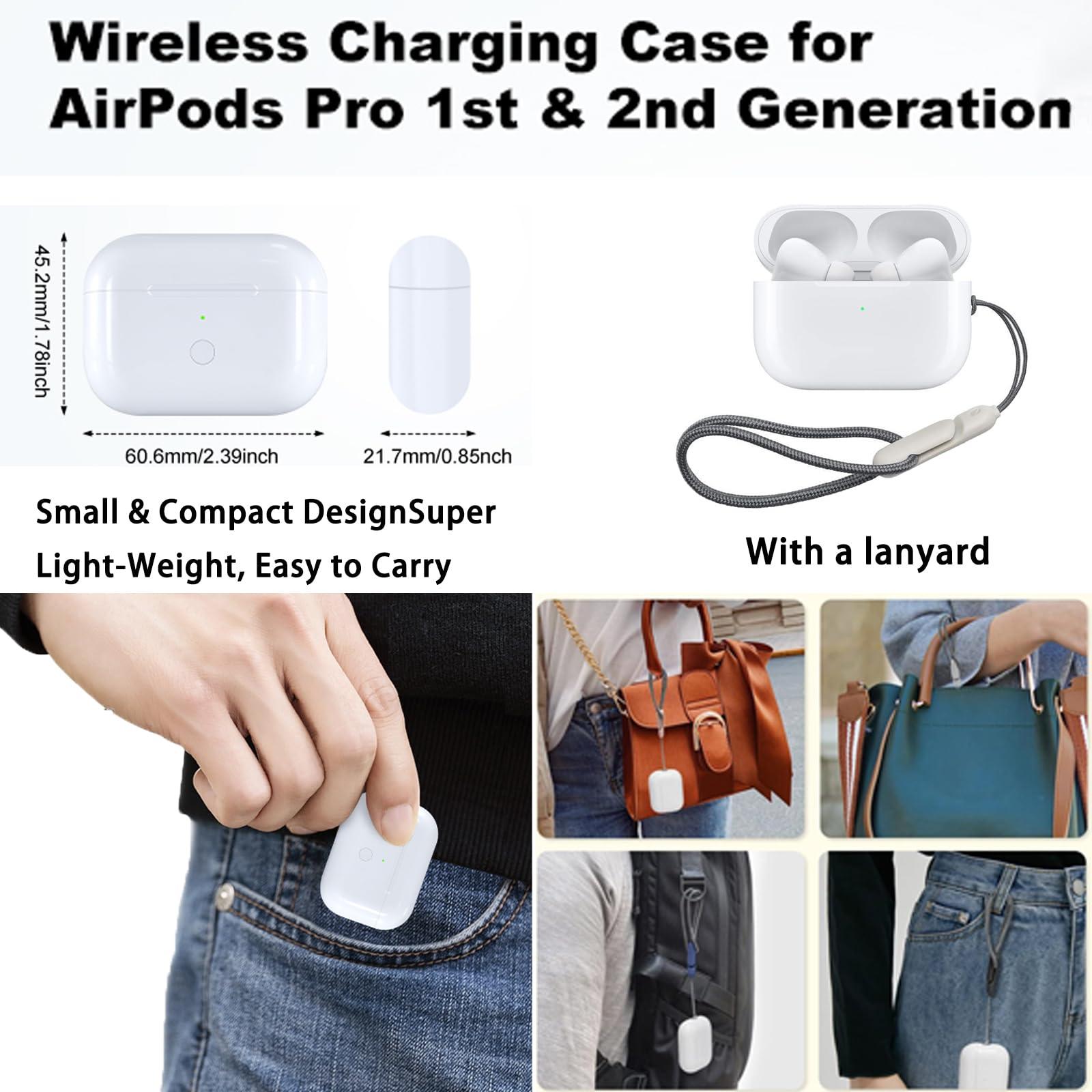 Alimingyan Alimingyan Compatible with AirPods Pro 1st & 2nd Generation Charging Case, Wireless AirPods Pro 1 2 Charger case, USB C Port Airpod pro1 Charging case Airpod pro2 Charging case