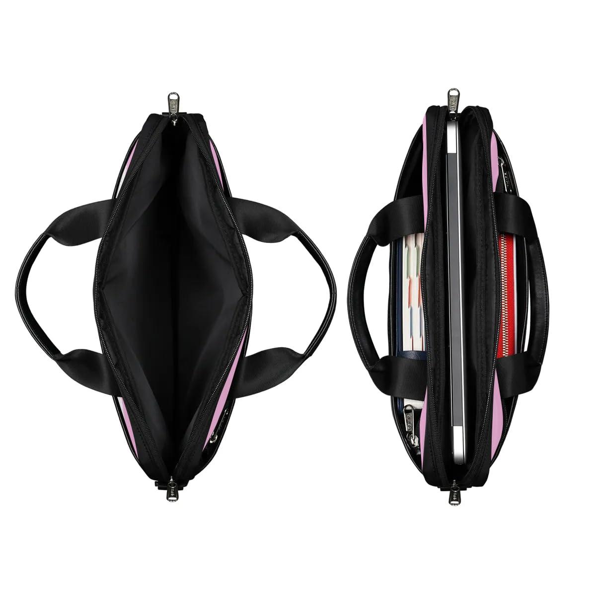 KBAODANK Custom Laptop Bag with Name, Personalized Shoulder Bag for Laptop, Customized Portable Computer Bag Gifts for Business Office Black