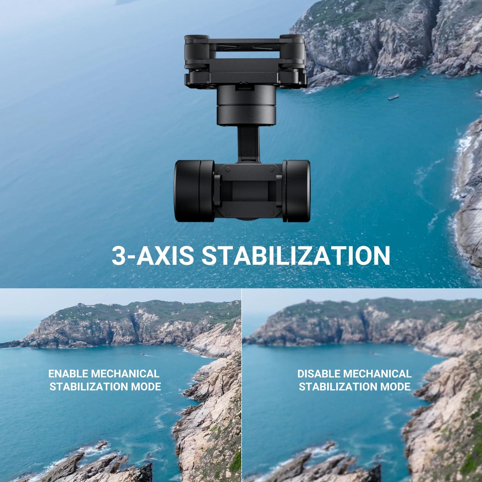 HEQUAV HEQUAV G-Port FPV Gimbal for Caddx Cameras,67g Lightweight Drone Payload,Stable 3-Axis Gimbal Stabilizer for Drone Players