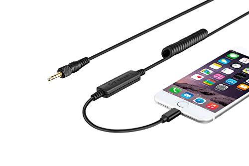 Saramonic Saramonic Locking 1/8" TRS Male to Apple Lightning Output Cable for iPhone & iPad (LC-C35), Locking 3.5mm