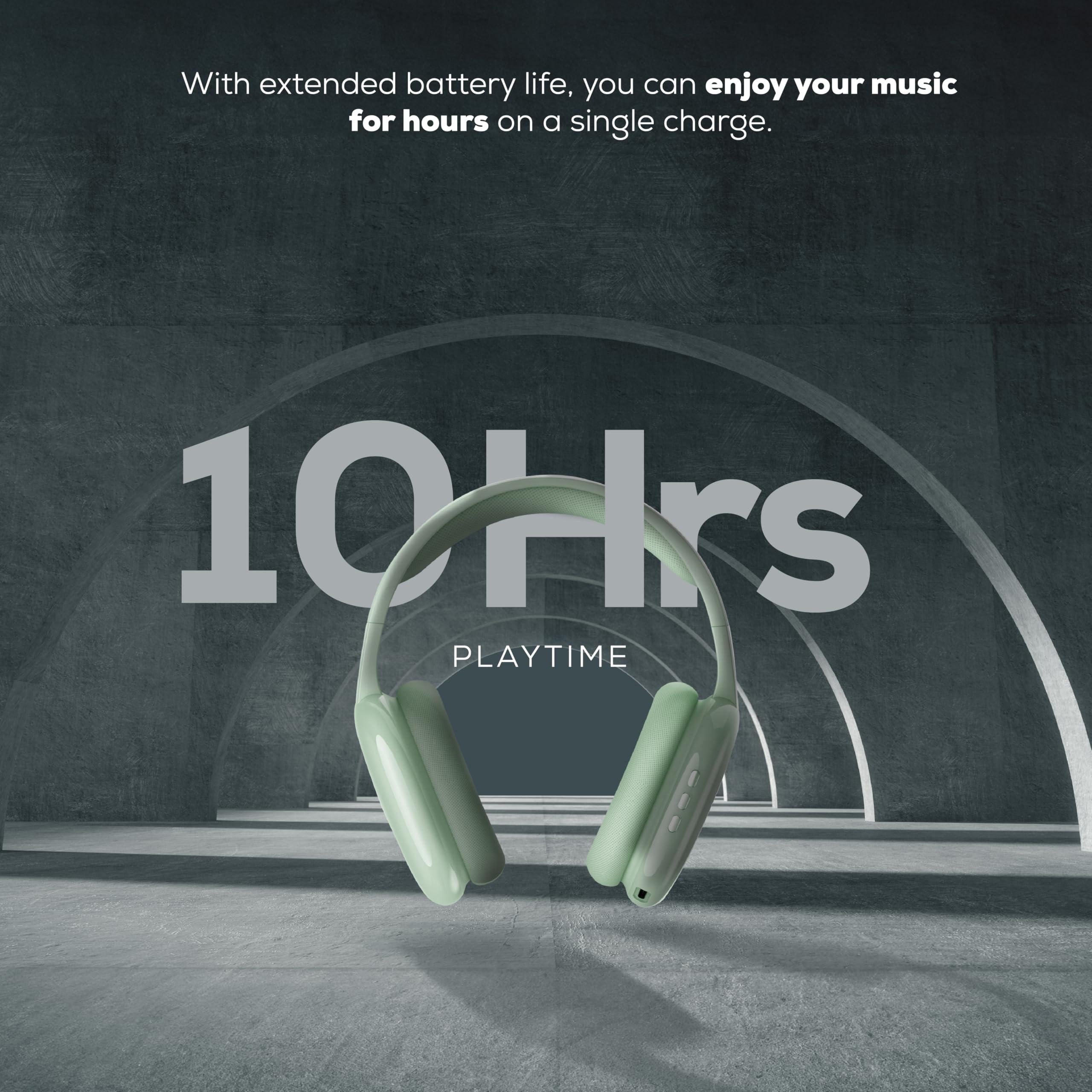 Gabba Goods Gabba Goods Wireless Over Ear Bluetooth Headphones with Microphone - Wireless Headset -Noise Reduction - Bluetooth, Wired,Built in Micro SD for Travel, Home, Work TV,PC,Gaming,Cellphone (Mint)