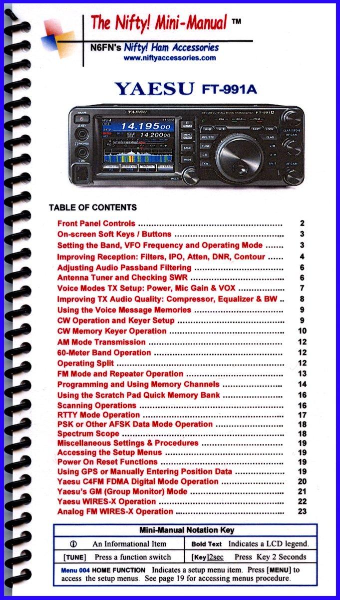 YAESU Yaesu FT-991A Accessory Bundle - 3 Items: Includes RT Systems Programming Software/Cable Kit, Nifty! Mini-Manual and Ham Guides TM Quick Reference Card!!