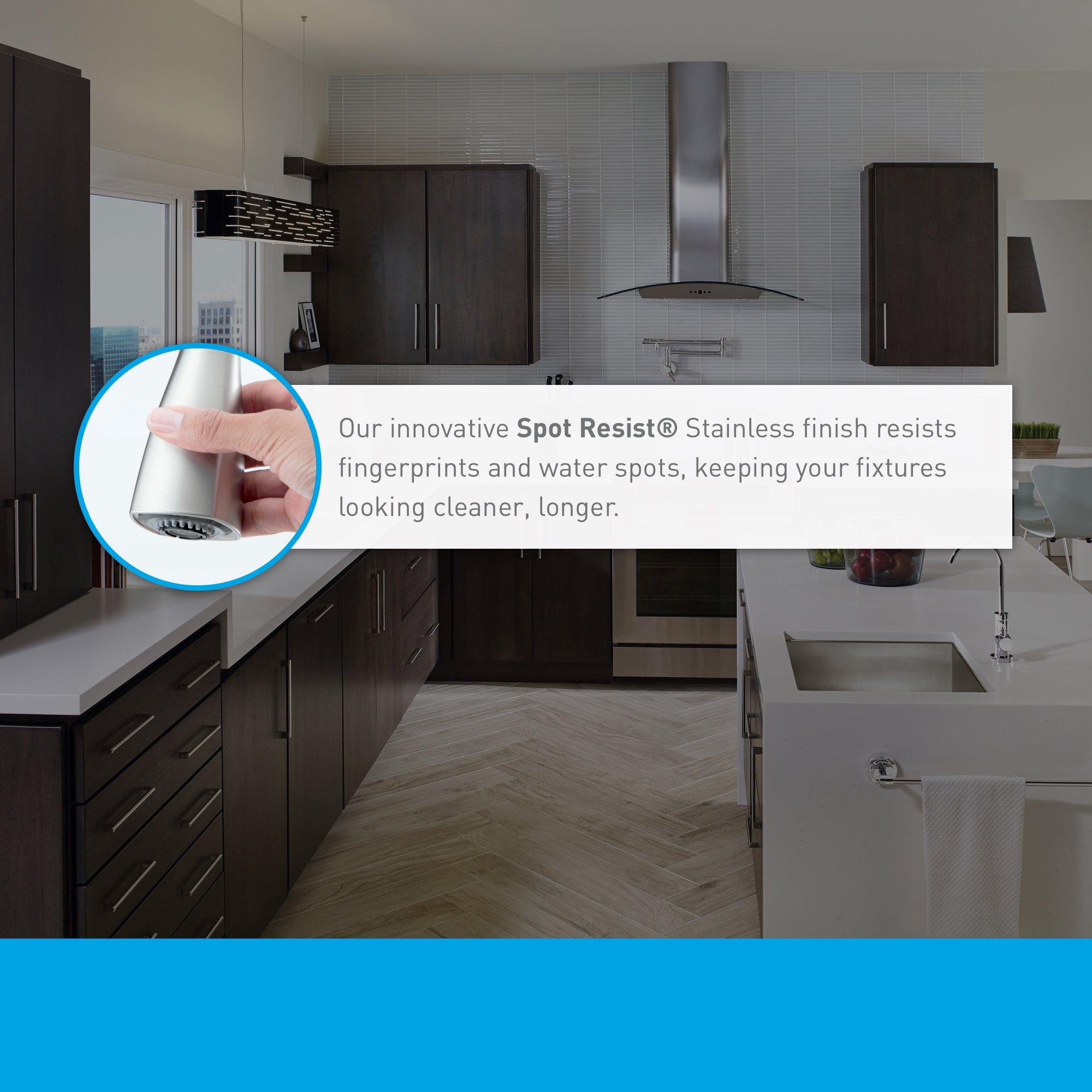 Moen Moen 7825SRS Camerist One-Handle Low Arc Kitchen Faucet, Spot Resist Stainless