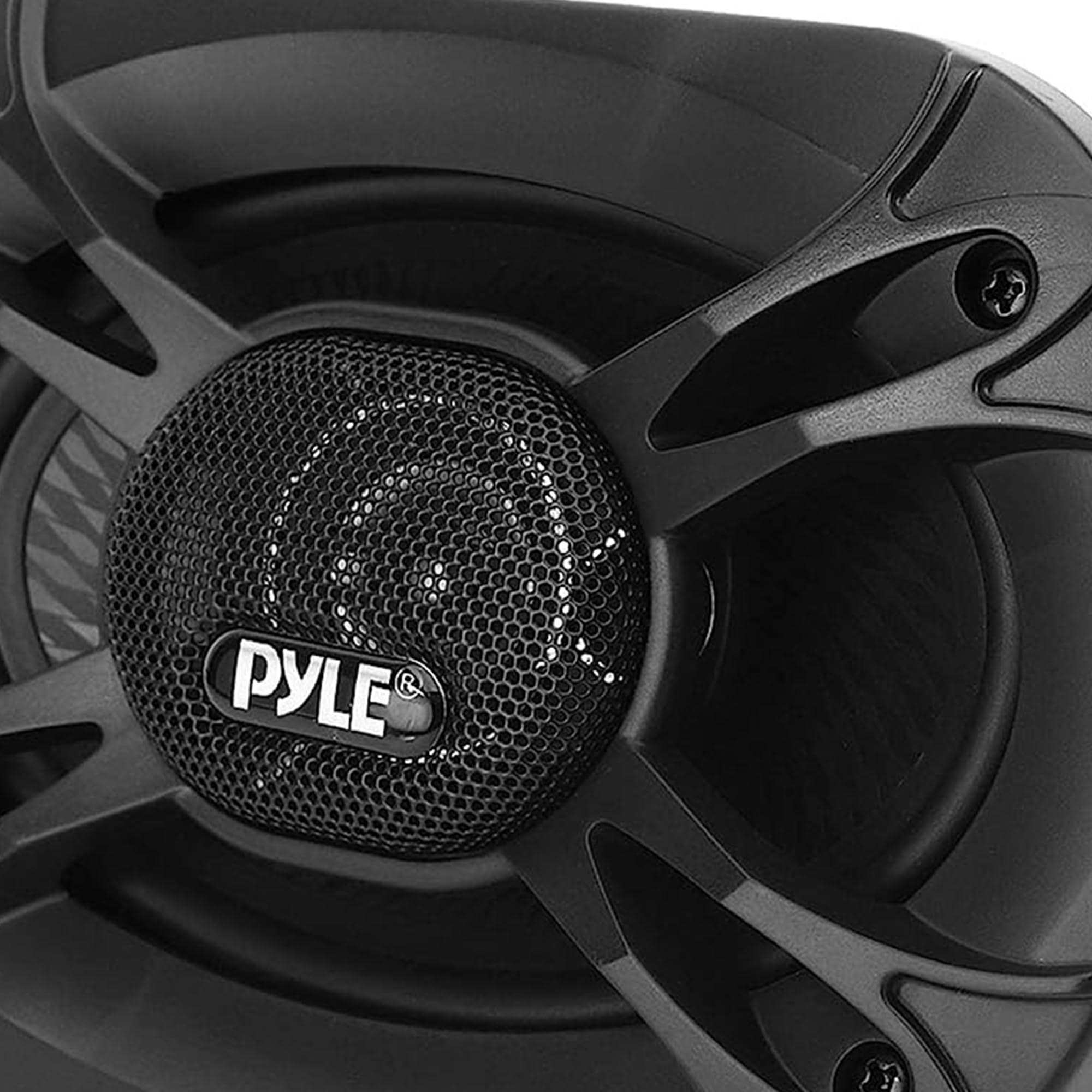 Pyle Pyle 4 Way 6x9 Inch 500 Watt Quadriaxial Loud Pro Audio Universal Quick Replacement Component Sound Speaker with Non-Fatiguing Butyl Rubber (Set of 2)