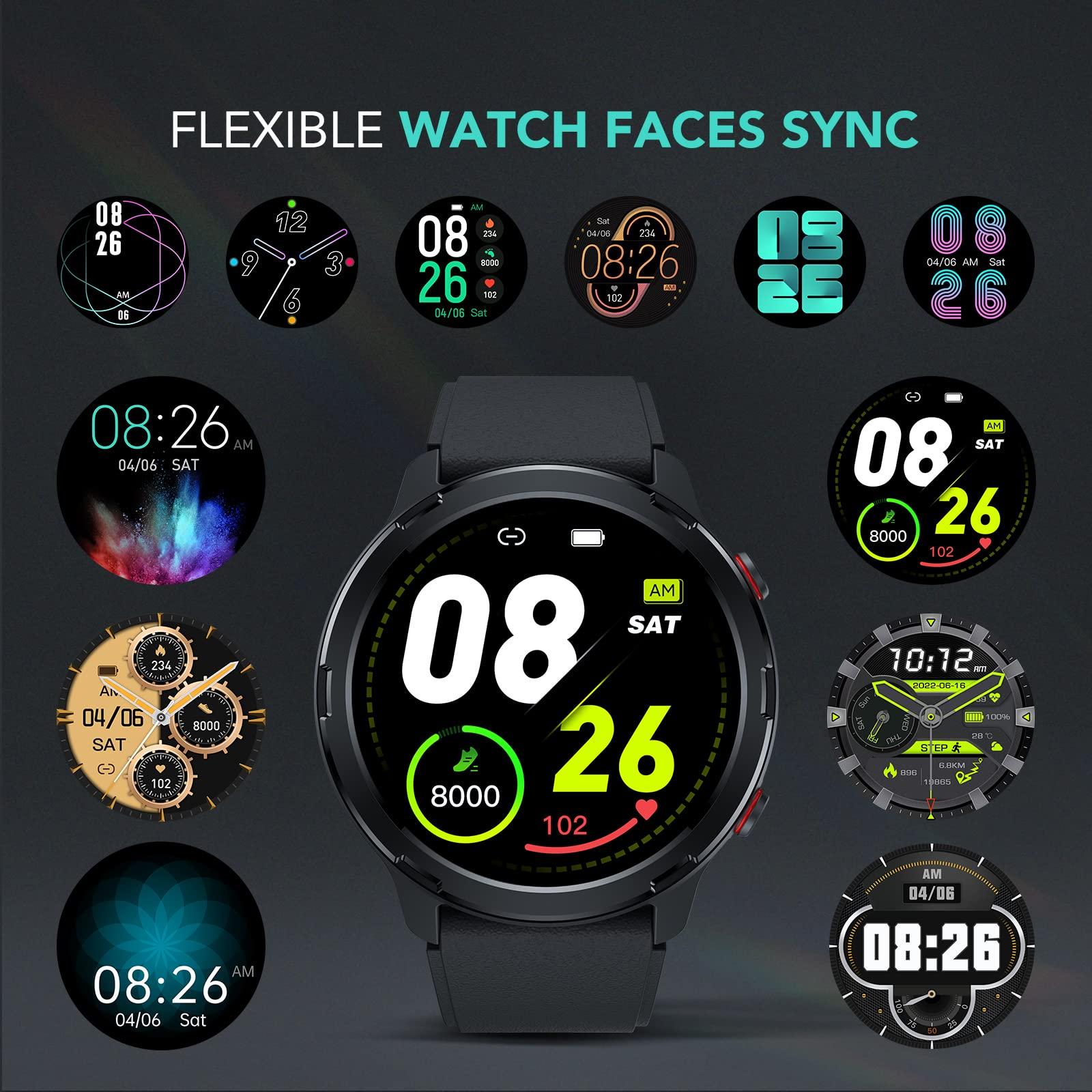 SKG SKG Smart Watch,Rugged Outdoor Watch with GPS, Fitness Tracker with Heart Rate, SpO2, Sleep Monitor, IP68 Waterproof, Multi-Sports, 3-Axis Compass,Blood Oxygen,''1.32''Screen Android iOS,Gift,V9C