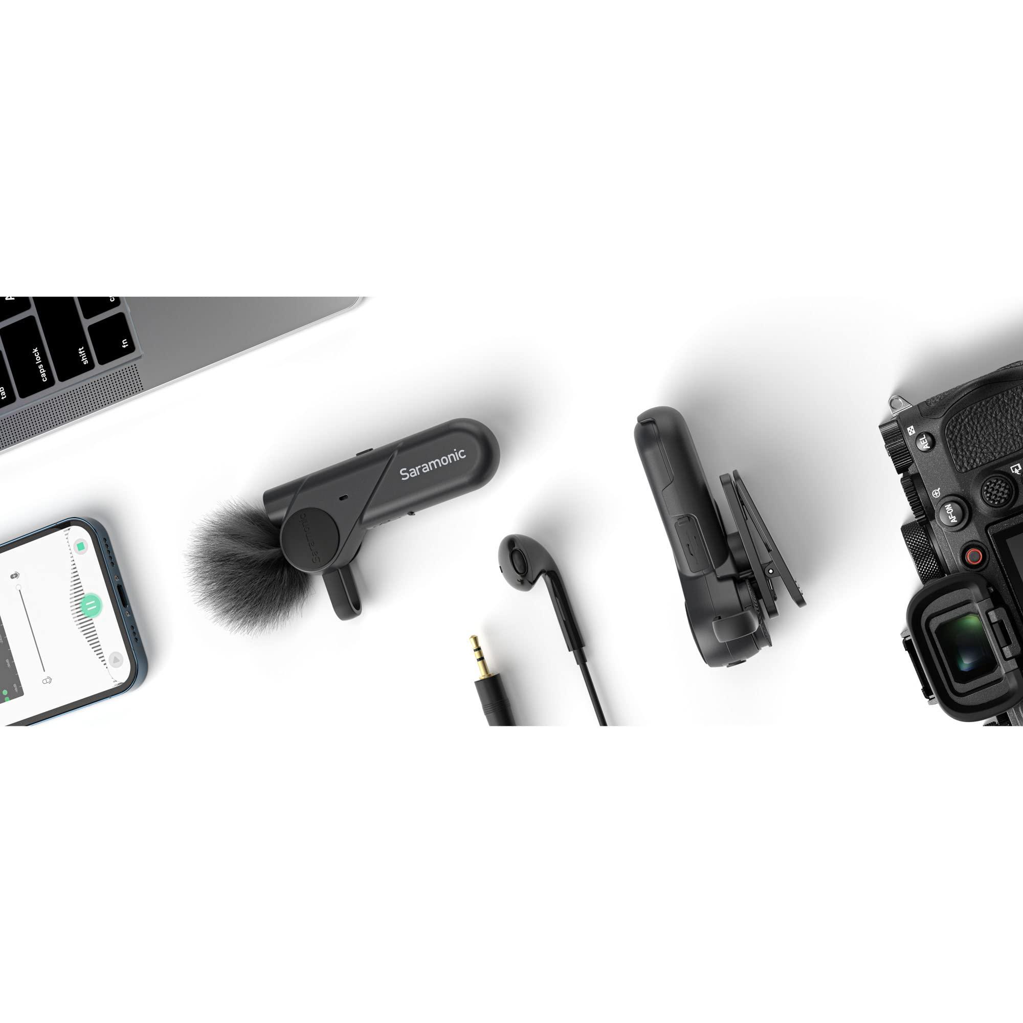 Saramonic Saramonic BTW Wireless Bluetooth Clip-On Microphone with 3.5mm Headphone Out & Noise Reduction for Computers, Smartphones, Tablets & More, Black