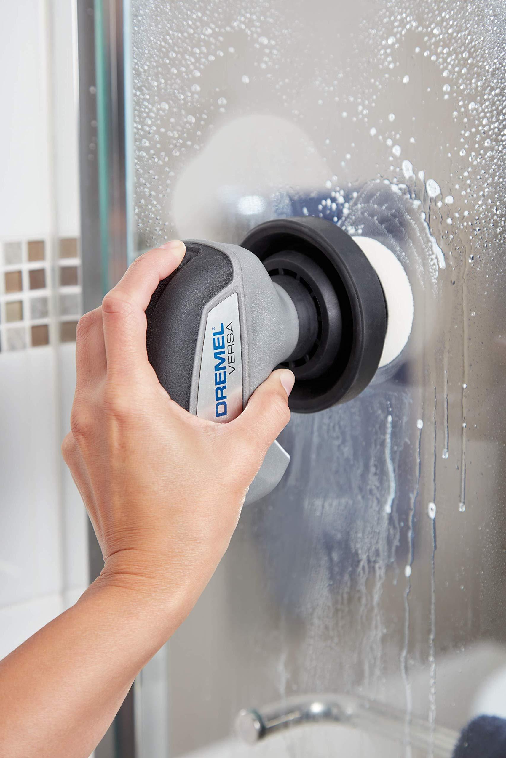 Dremel Dremel Versa Cleaning Tool - Grout Brush & Bathroom Shower Scrub - Versatile Kitchen & Bathtub Cleaner- Power Scrubber for Tile, Pans, Stoves, Tubs, Sinks Auto, & Grills - PC10-02