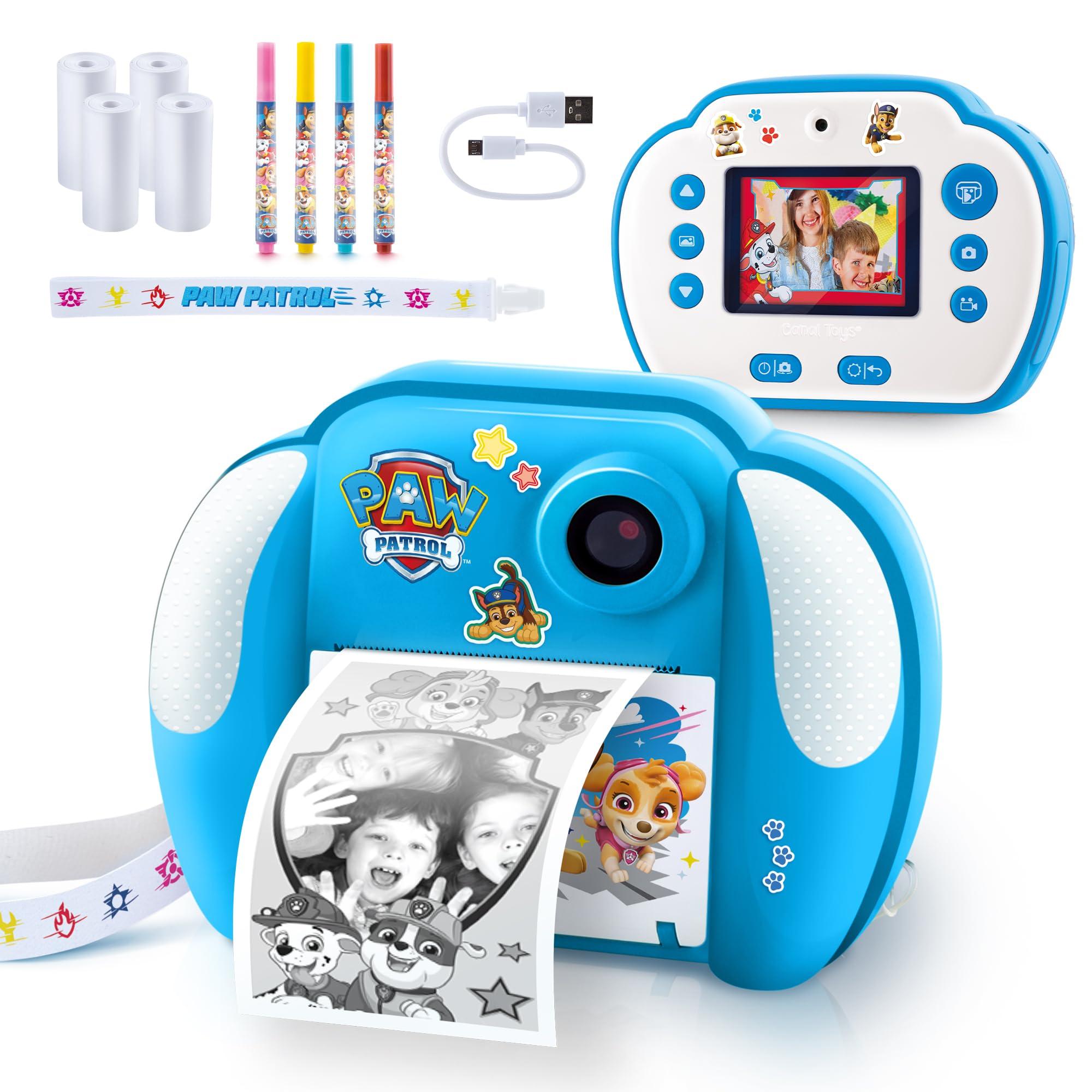 Canal Toys Paw Patrol My First Instant Camera; Photo, selfie, and video functions; Ink free printing; Frames and filters can be added digitally; Stickers and markers can be added after printing-Amazon Exclusive