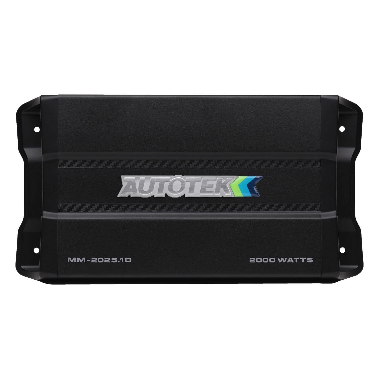 Autotek Autotek MM-2025.1D Mean Machine 2000 Watt Amplifier, 1-Ohm Stable Compact Mono Amplifier, Bass Remote Included