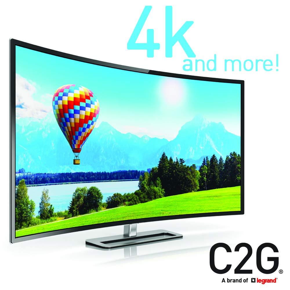 C2G Legrand - C2G Mini HDMI to HDMI Ethernet Cable, 4k High Speed HDMI Cable, Black 60 hz HDMI Cable, HDMI Cable 6 ft, 1 Count, C2G 50619