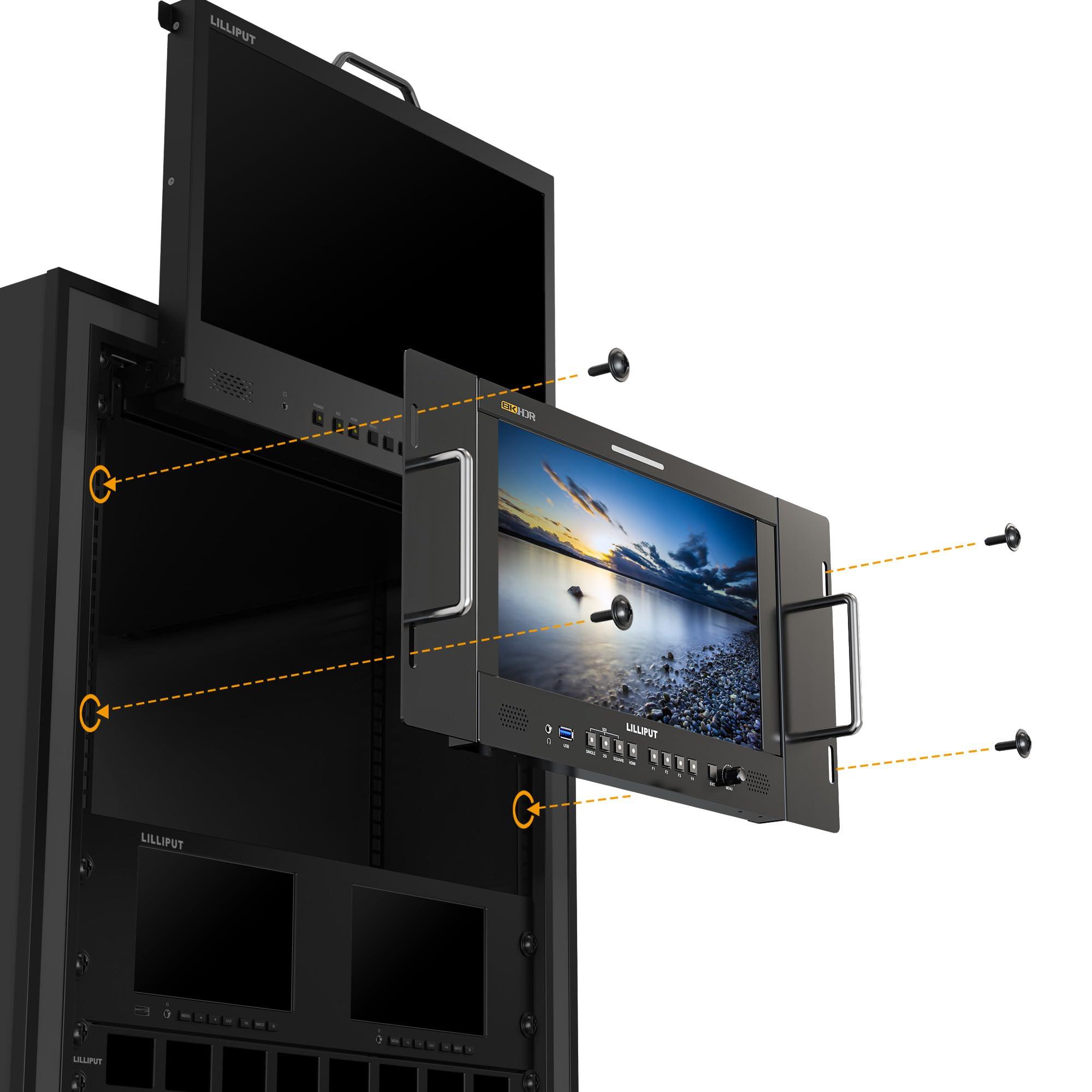 LILLIPUT LILLIPUT Q13-8K - 13.3" 8K 12G-SDI Production Monitor 12G-SDI, 12G-SFP, HDMI 2.0 with Quad View, 3D-LUT, HDR, Gammas, Remote Control, Audio Vector (Q13-8K-VBP with V Mount Plate)