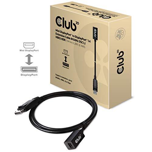 Club 3D Club 3D CAC-1120 Mini DisplayPort to DisplayPort Bi-Directional 1.4/Hbr3 F/M Cable DP 1.4 8K 60Hz 1m - 3.28Ft