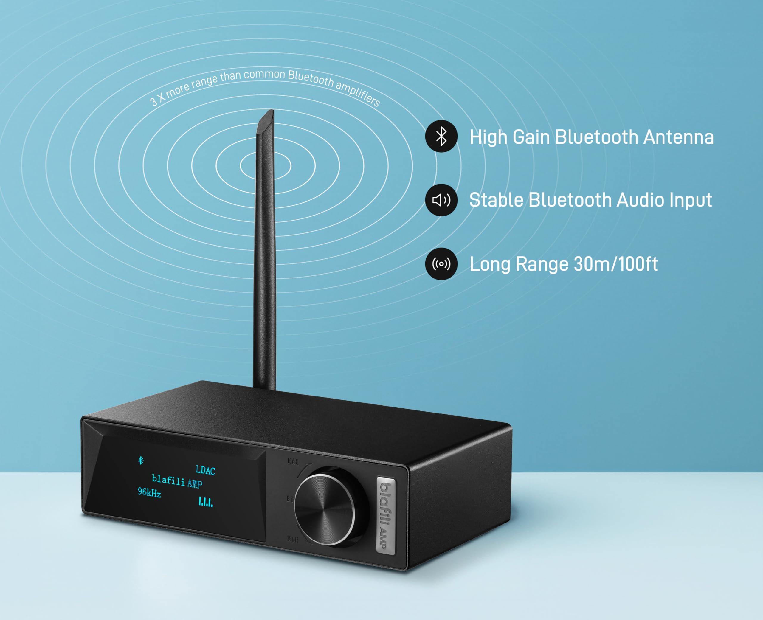 blafili blafili AMP Bluetooth 5.4 Audio Amplifier, LDAC aptX HD aptX Adaptive aptX Lossless, TPA3255 Class D, 100 Watts for Passive Speakers US Power Adapter ONLY