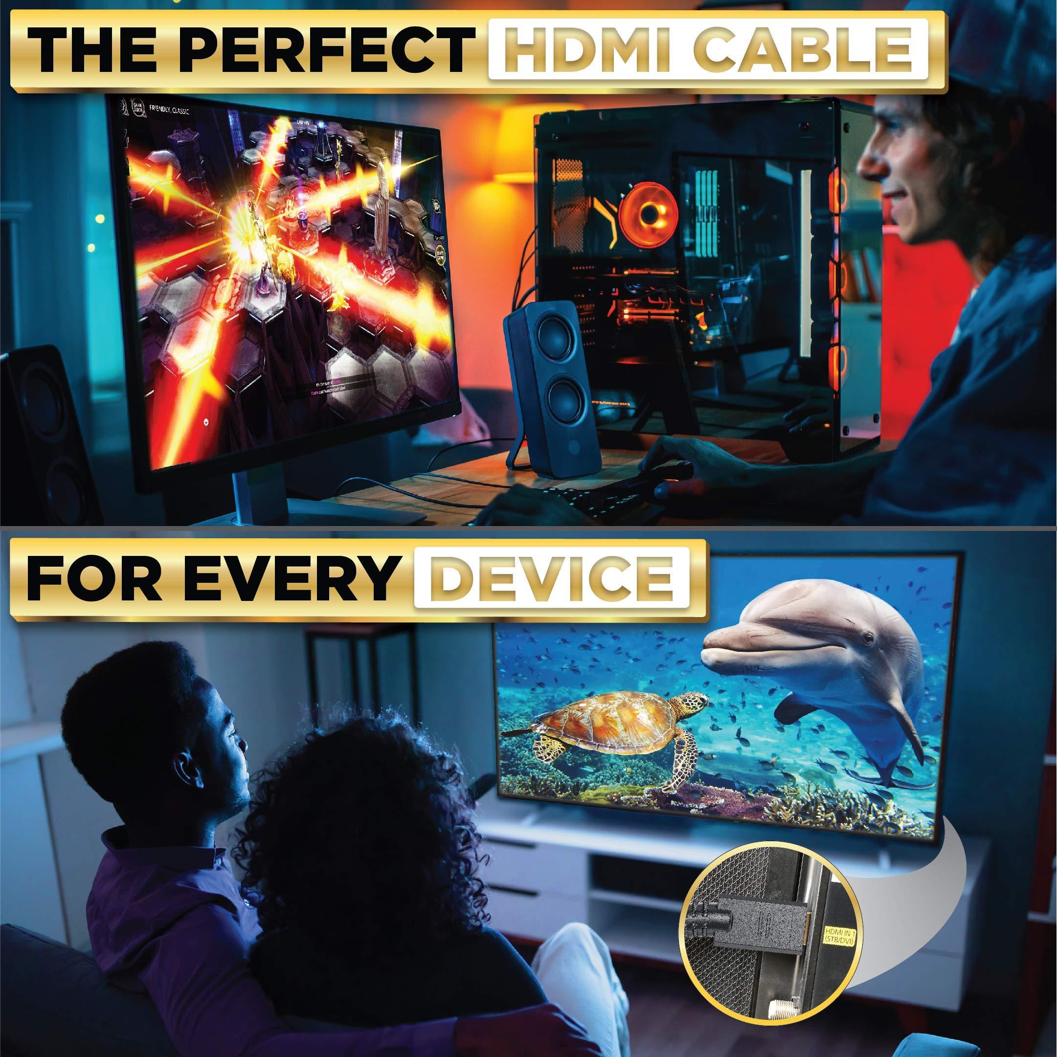 PowerBear PowerBear 4K HDMI Cable 10 ft & 25 ft Bundle