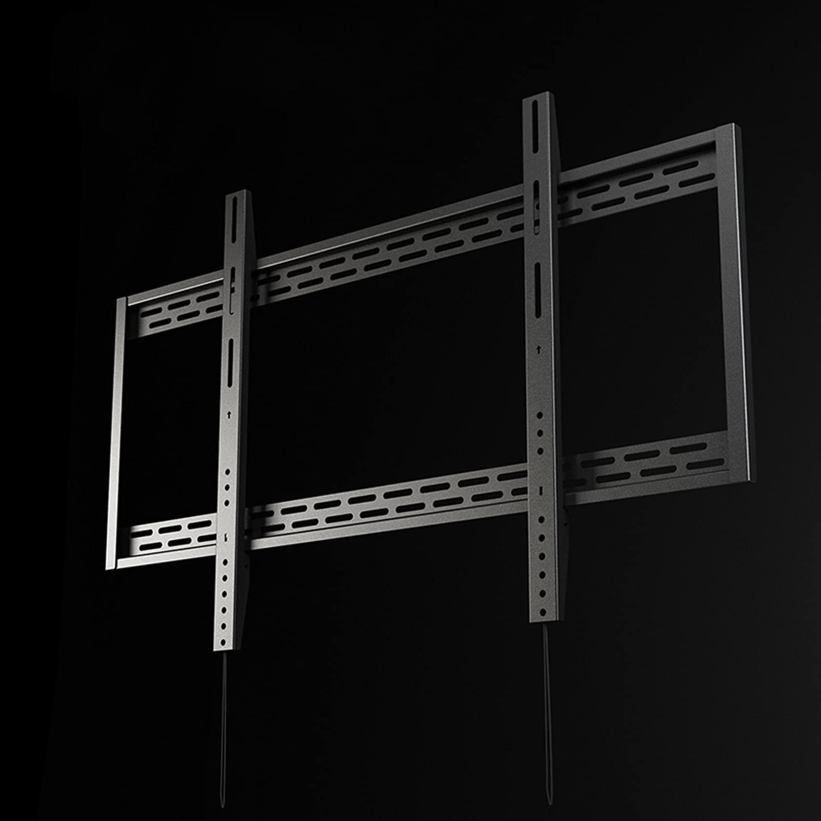 QTBH QTBH TV Mounts Universal TV Stand Heavy Duty Wall-Mounted TV Bracket Low Profile Fixed Wall TV Bracket 60"-100" Large Screen TV Holder, Max VESA 900x600mm Holds Up to 220lbs TV Stand TV Wall Mount