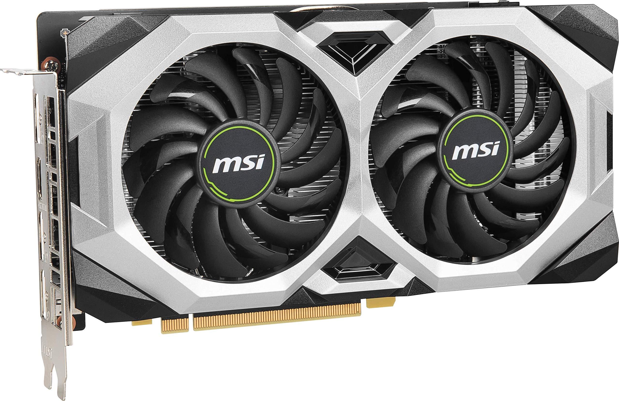 MSI MSI Gaming GeForce RTX 2060 126GB GDRR6 192-bit HDMI/DP 1680 MHz Boost Clock Ray Tracing Turing Architecture VR Ready Graphics Card (RTX 2060 Ventus 12G OC)