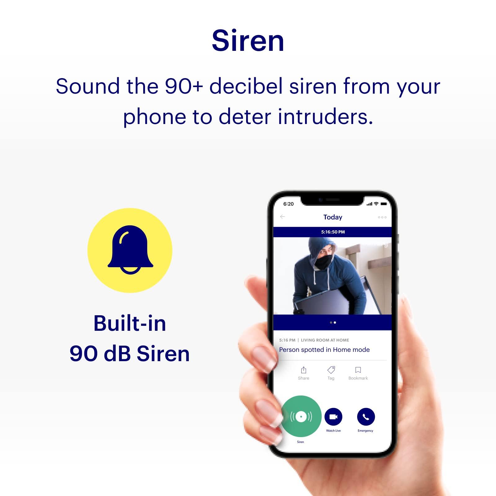 Canary Canary Pro Indoor Home Security Camera + 1 yr Premium Service incl. WiFi 24/7 Watch Live, 30-day Cloud Recording, Smart Alerts, Siren, Climate Monitor, Two-way Talk, Night Vision & more smart features
