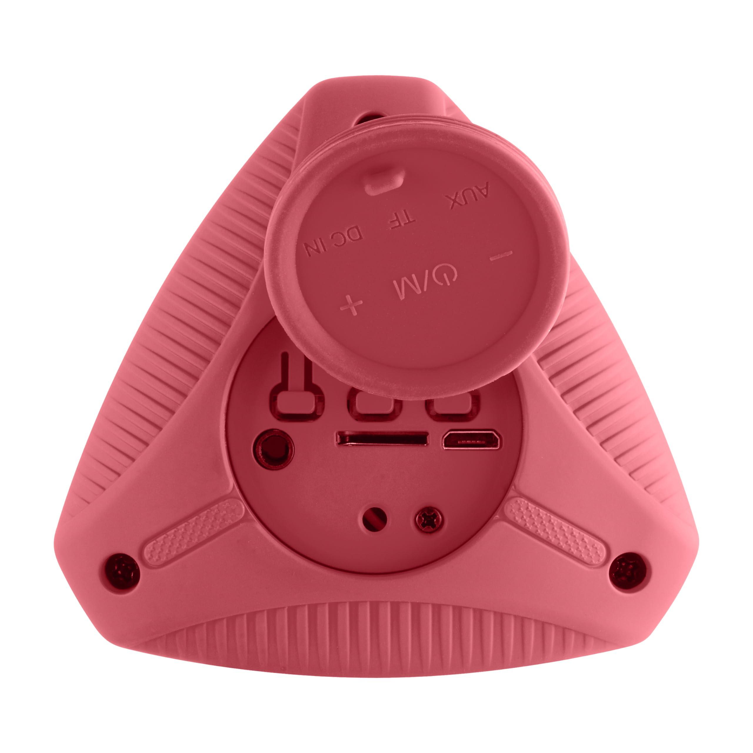 Supersonic Supersonic SC-1450IPX Water Resistant Portable Bluetooth TWS Speaker, IPX6 Water Resistant, Secure Pairing, Micro SD Card Slot, 3.5mm Input, Rechargeable, Convenient Wrist Band (Red)