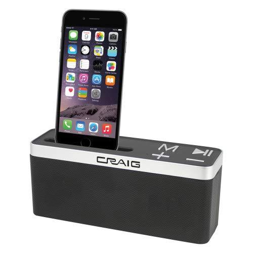 Craig Craig CMA3690 Portable Bluetooth Speaker with Built-In Phone Cradle in Black