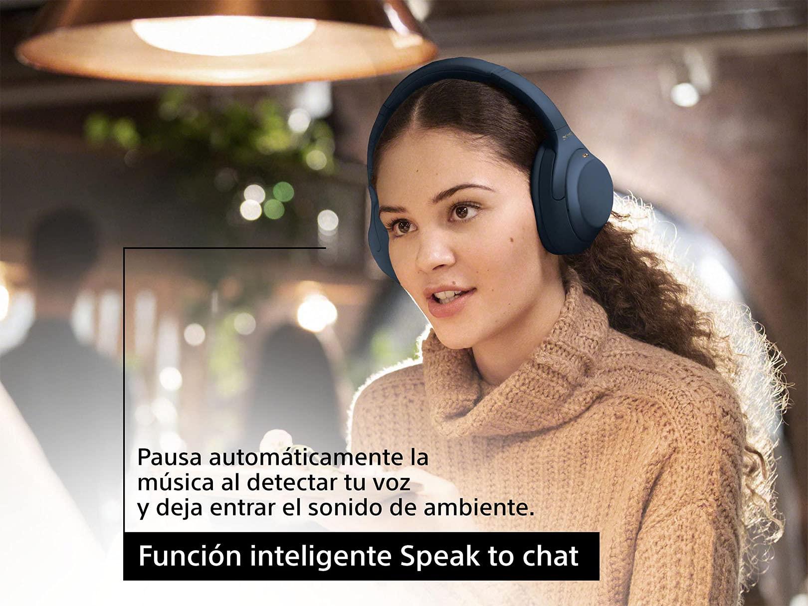 Sony Sony WH-1000XM4 Noise Cancelling Wireless Headphones - 30hr Battery Life - Over Ear Style - Optimised for Alexa and Google Assistant - Built-in mic for Calls - Blue International Version