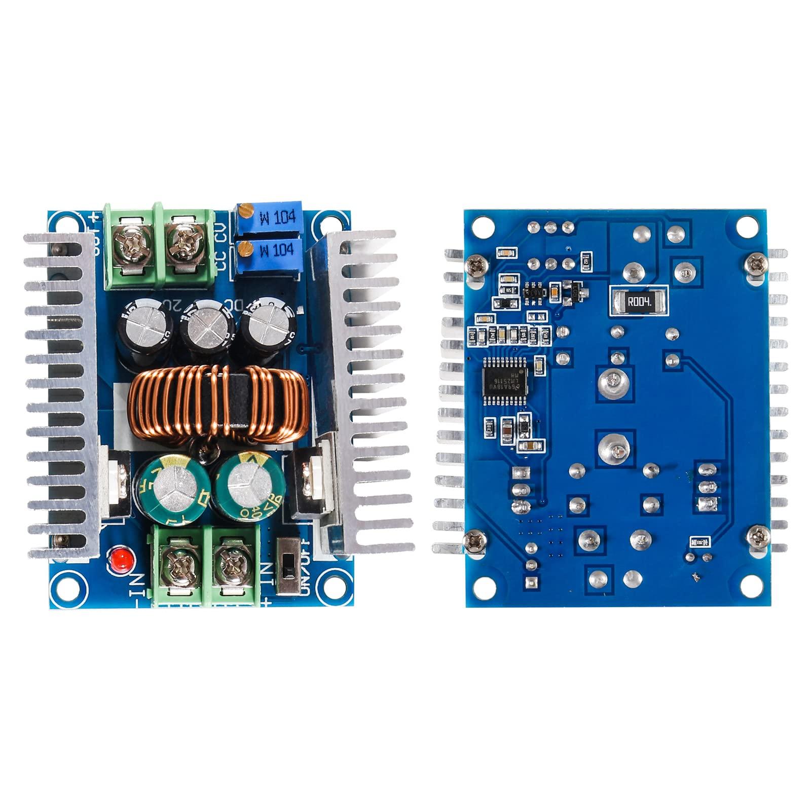 Diitao Diitao 3PCS Step Down Converter Module 20A 300W DC-DC Constant Current Adjustable Voltage Regulator Modules CC CV Buck Converter Power Supply Module with Short Circuit Protection (DC 6-40V to 1.2-36V)