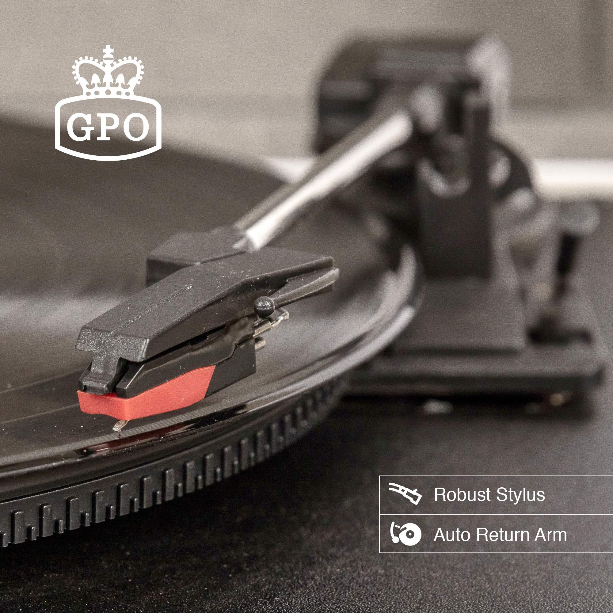 GPO GPO Bermuda Classic Turntable USB with Removable Legs (Grey Cream)