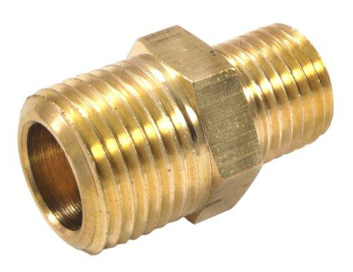 Forney Forney 75533 Brass Fitting, Reducer Adapter, 3/8-Inch Male NPT to 1/4-Inch Male NPT