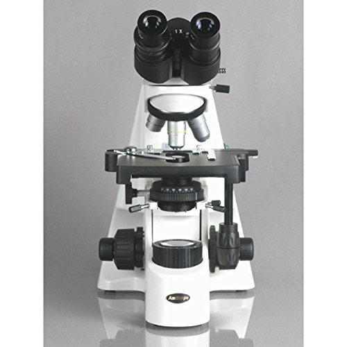AmScope AmScope B660C Siedentopf Binocular Compound Microscope, 40X-2500X Magnification, WH10x and WH25x Super-Widefield Eyepieces, Semi-Plan Objectives, Brightfield, Kohler Condenser, Double-Layer Mechanical