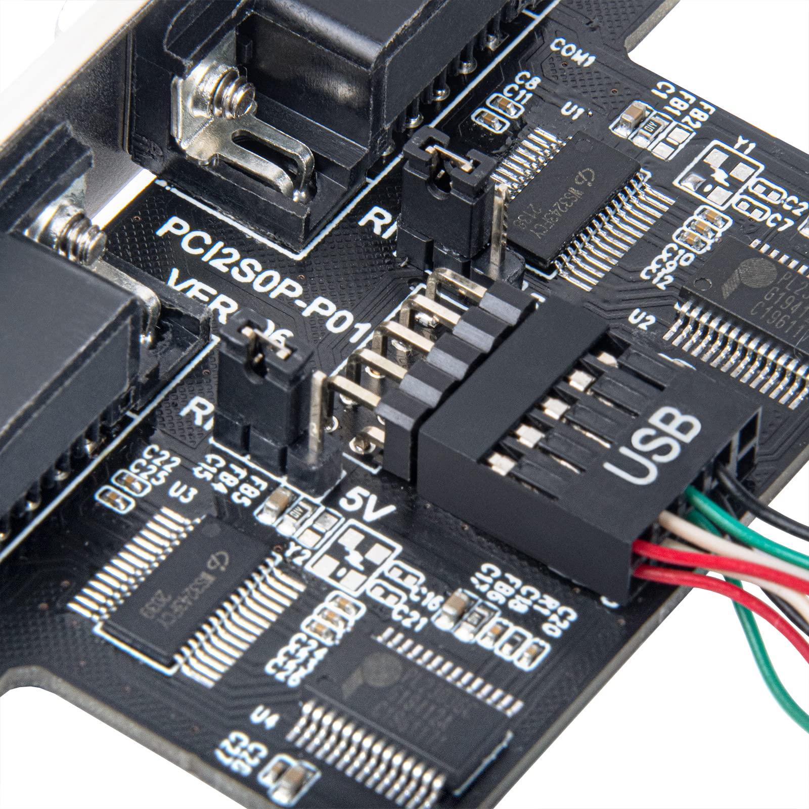 SilverStone Technology SilverStone Technology ECD01 Internal USB 2.0 to Dual RS232 Serial Port Adapter, SST-ECD01