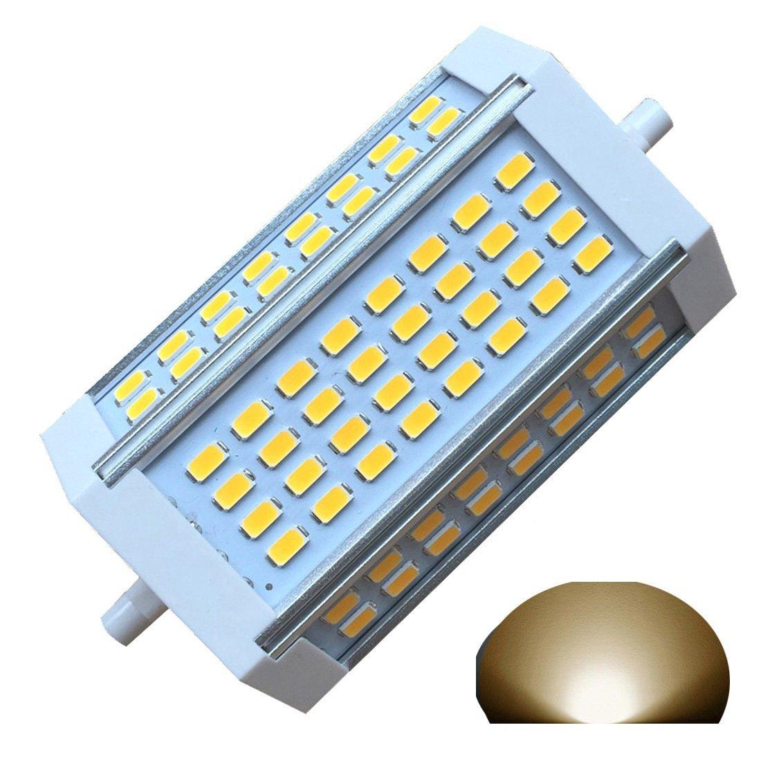 qlee qlee R7S LED J118 118mm Dimmable Bulb 30W Warm Light 3000k AC120V 3000LM Double Ended J LED Floodlight for R7S 200W 300w 400w Halogen Replacement (3000k Warm Light)
