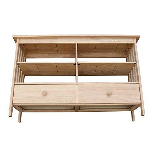 International Concepts IC International Concepts Mission Entertainment/TV Stand Solid Real Wood, Sturdy Parawood, 48 X 16 X 30, Minimum Assembly, DIY, Paint or Stain in Any Color, Unfinished