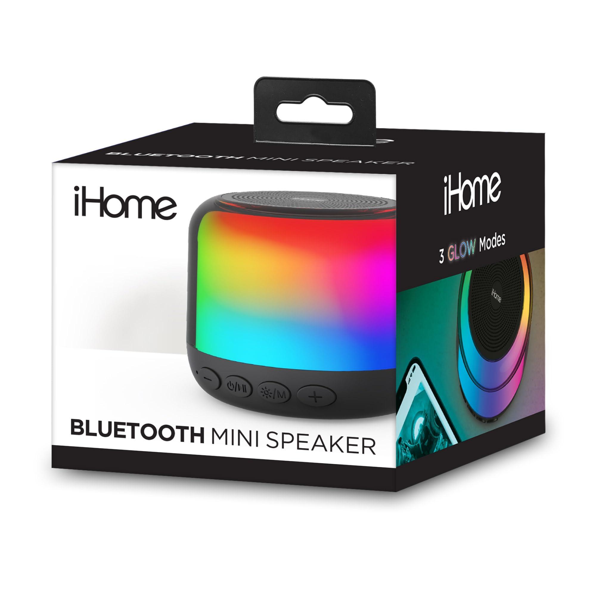 iHome iHome Bluetooth Speaker with Color Changing Lights, Rechargeable and Portable Speaker with 18 Hour Battery Life (iBT64BZ)