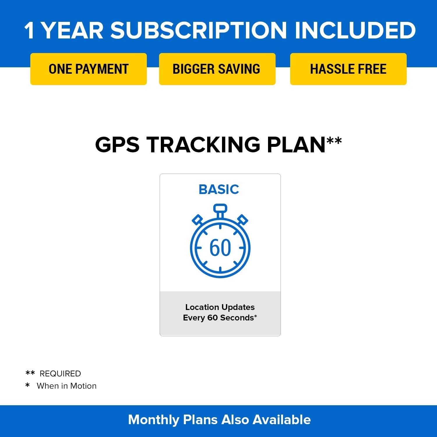 Family1st No Monthly Fee GPS Tracker - Family1st - 1 Year Subscription Included - Portable Discreet GPS Tracking Device, Compact GPS Tracker for Cars, Vehicles, Kids, Elderly, Teens