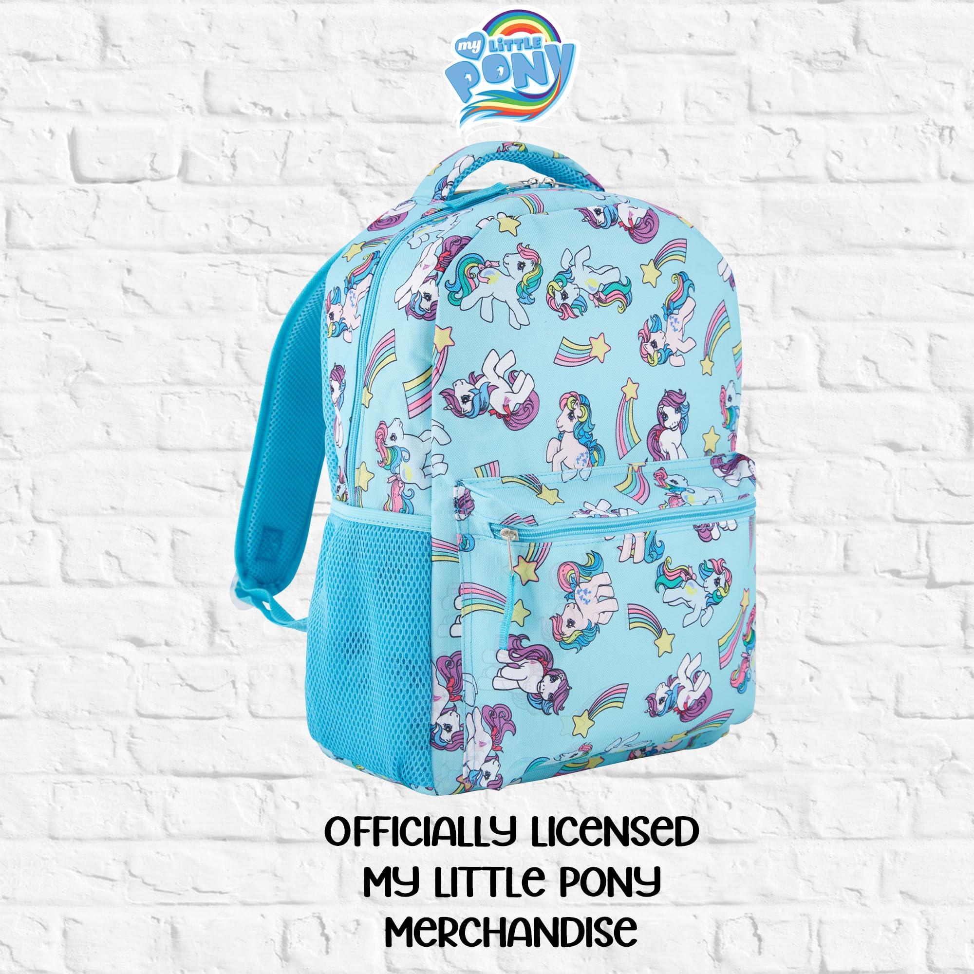 My Little Pony My Little Pony Classic Backpack - Twilight Sparkle, Rainbow Dash, and Fluttershy - MLP Kids School Bag - 16" Backpack with Front Pocket and Laptop Sleeve - Bookbag for Girls and Boys - Toddler & Kids