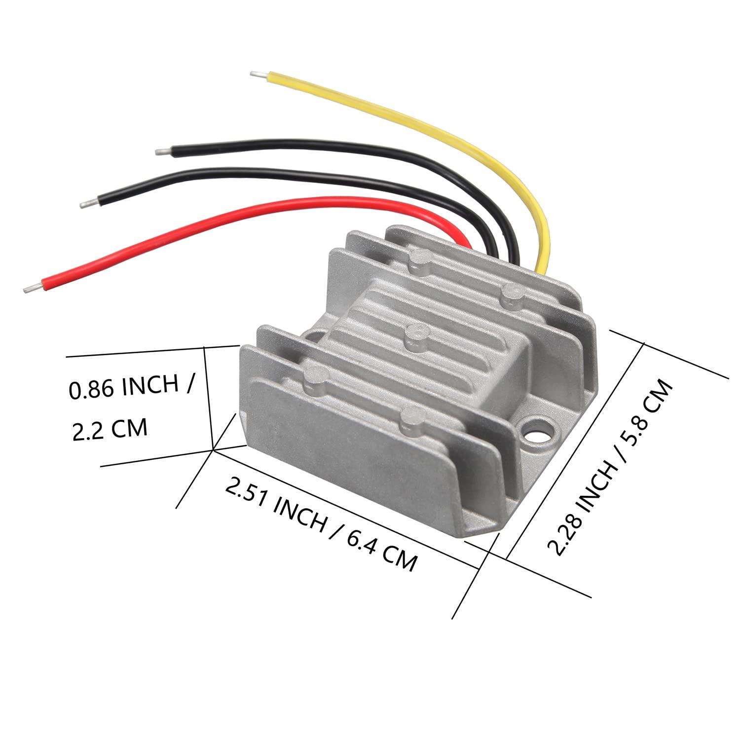 KAABEE DC-DC Converter 12V Step Up to 24V Boost Voltage Transformer (3A 72W)