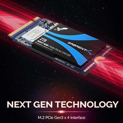 SABRENT SABRENT 2TB Rocket NVMe PCIe M.2 2242 DRAM-Less Low Power Internal High Performance SSD (SB-1342-2TB)