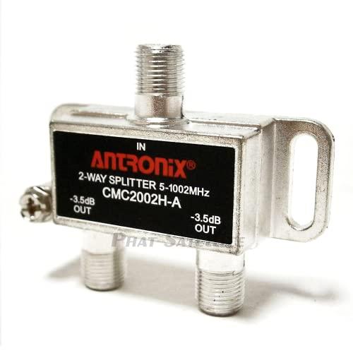 Antronix Cable Modem & MOCA Premium Coaxial 2-Way Splitter Ideal for Bidirectional RG-6 RG-59 Communications