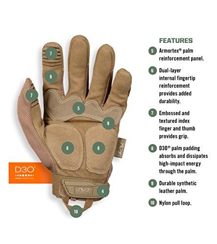 Mechanix Wear Mechanix Wear: M-Pact Tactical Gloves with Secure Fit, Touchscreen Capable Safety Gloves for Men, Work Gloves with Impact Protection and Vibration Absorption (Brown, Medium)