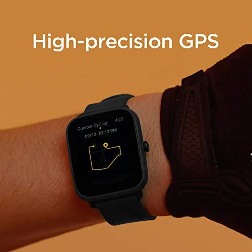 Amazfit Amazfit Bip U Pro Smart Watch with Alexa Built-In for Men Women, GPS Fitness Tracker with 60+ Sport Modes, Blood Oxygen Heart Rate Sleep Monitor, 5 ATM Water Resistant, for iPhone Android(Black)