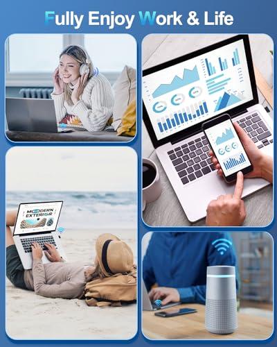 ZEXMTE ZEXMTE USB Bluetooth Adapter for PC, 5.3 Bluetooth Dongle Receiver EDR & BLE, Plug and Play for Desktop Laptop Keyboard Mouse Headsets Speakers, USB Bluetooth Adapter for PC Windows 11/10/8.1/7