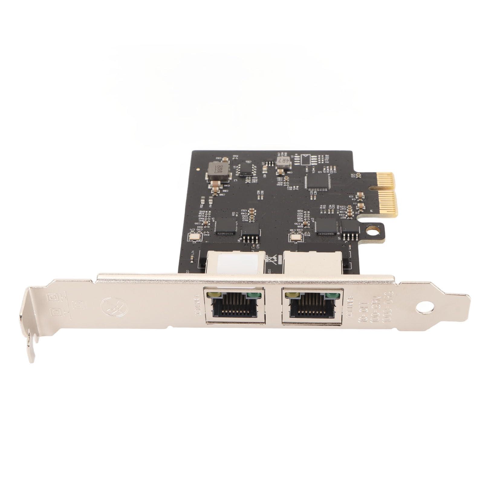 Srliya PCIe 2.5G Network Card Dual Port RTL8125B 2500M 1000M Computer Network Adapter Card for Desktop PC